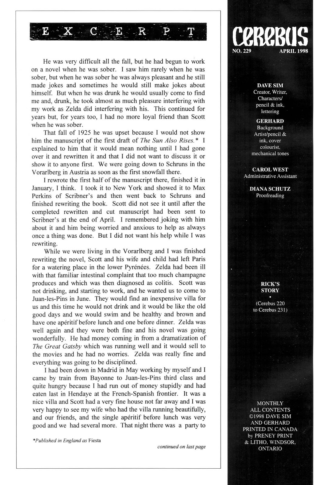 Cerebus issue 229 - Page 2