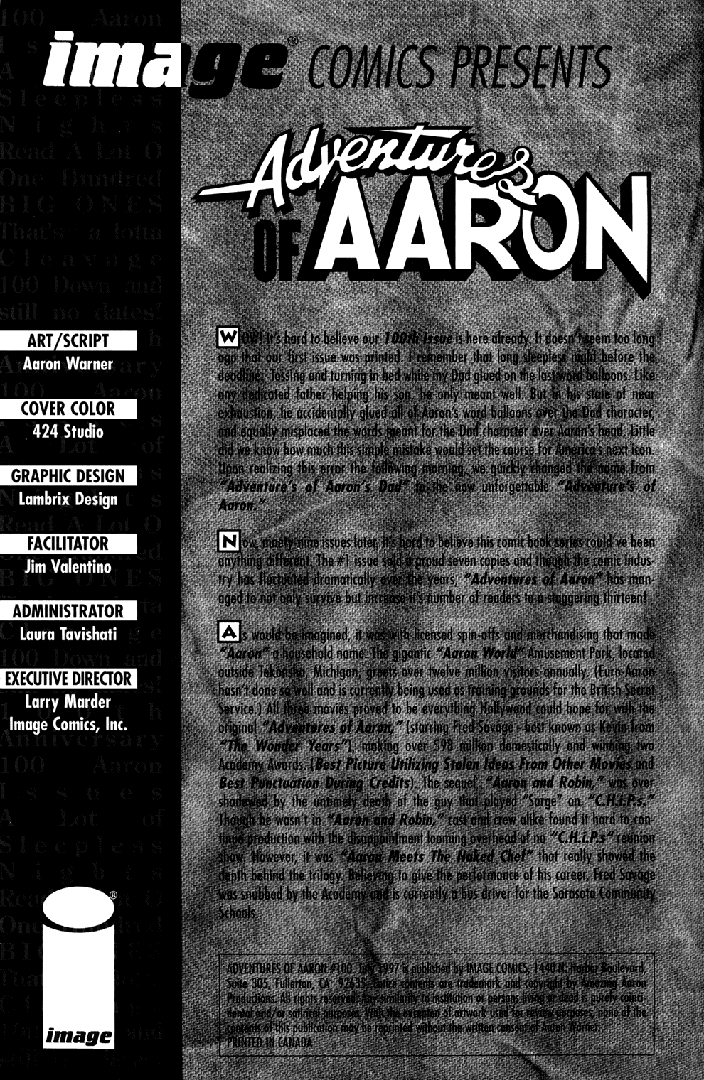 Read online Adventures of Aaron comic -  Issue #100 - 2