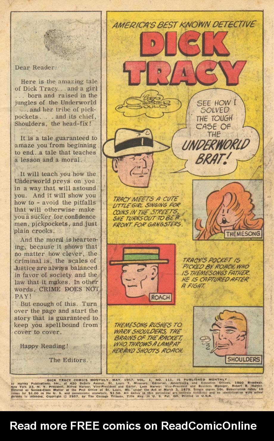 Read online Dick Tracy comic -  Issue #111 - 3