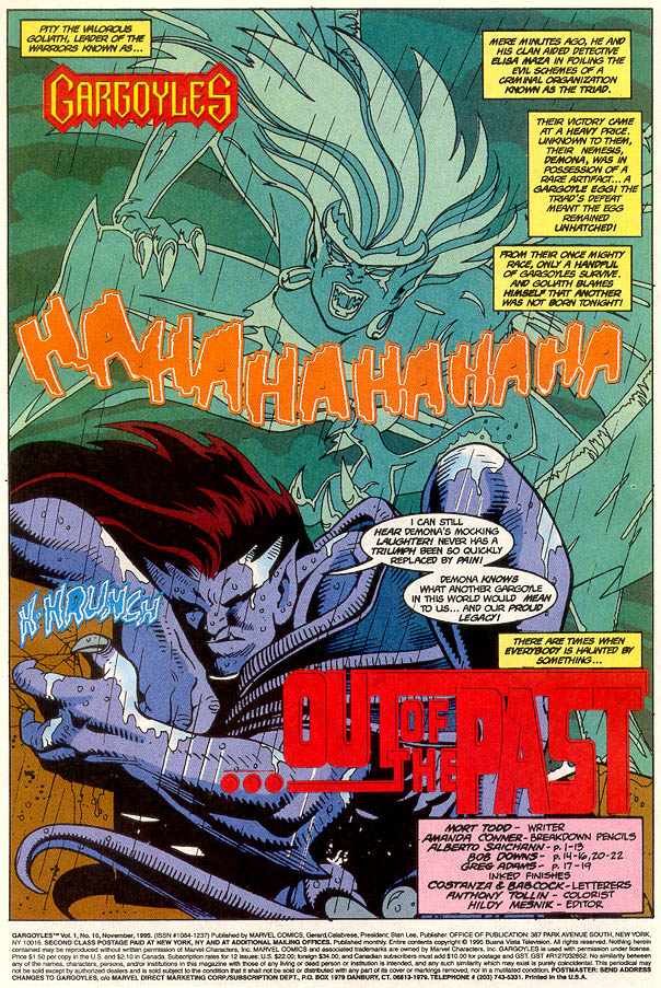 Read online Gargoyles (1995) comic -  Issue #10 - Out Of The Past - 2