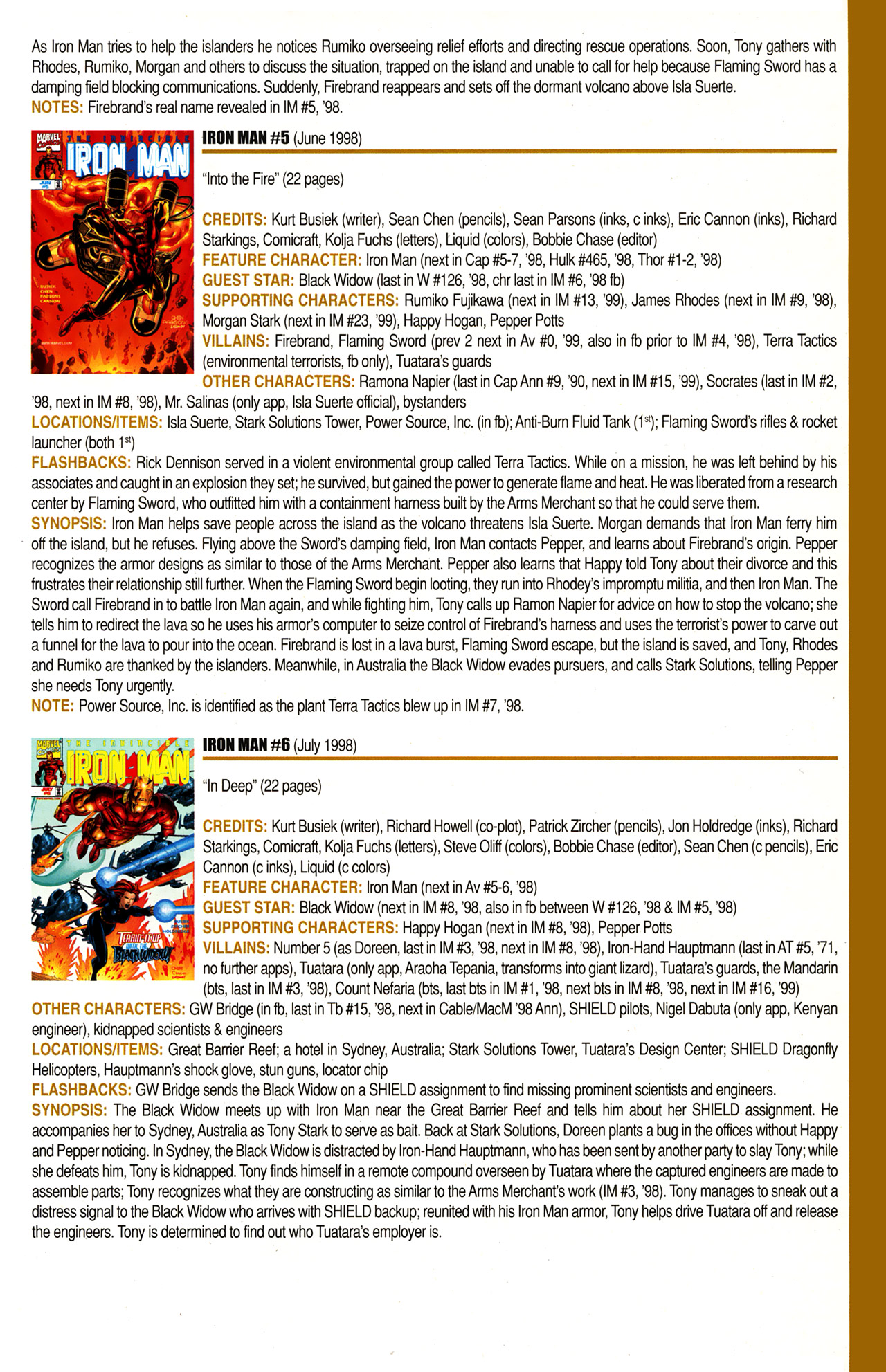 Read online Official Index to the Marvel Universe comic -  Issue #10 - 29
