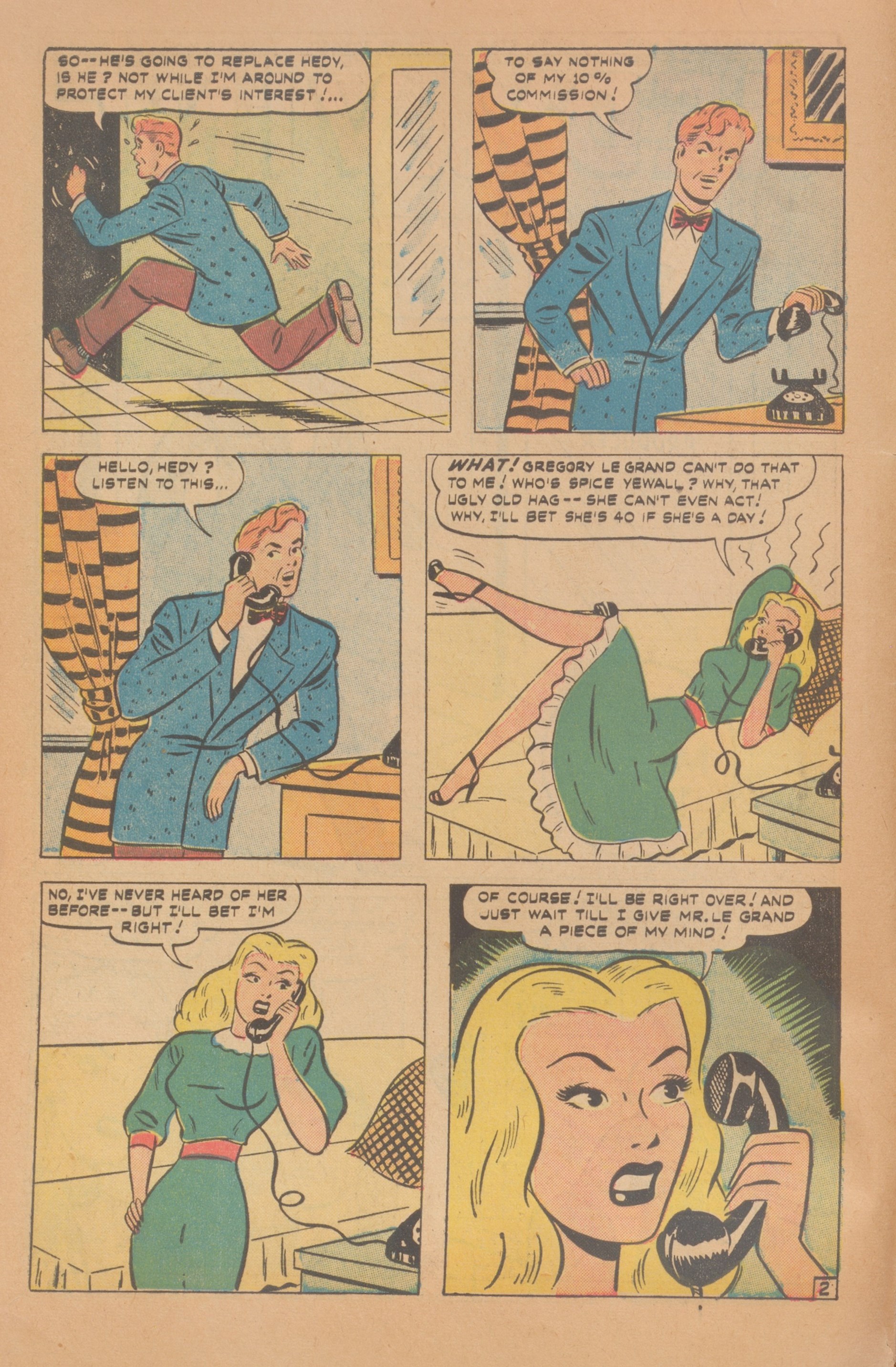Read online Hedy Of Hollywood Comics comic -  Issue #37 - 4