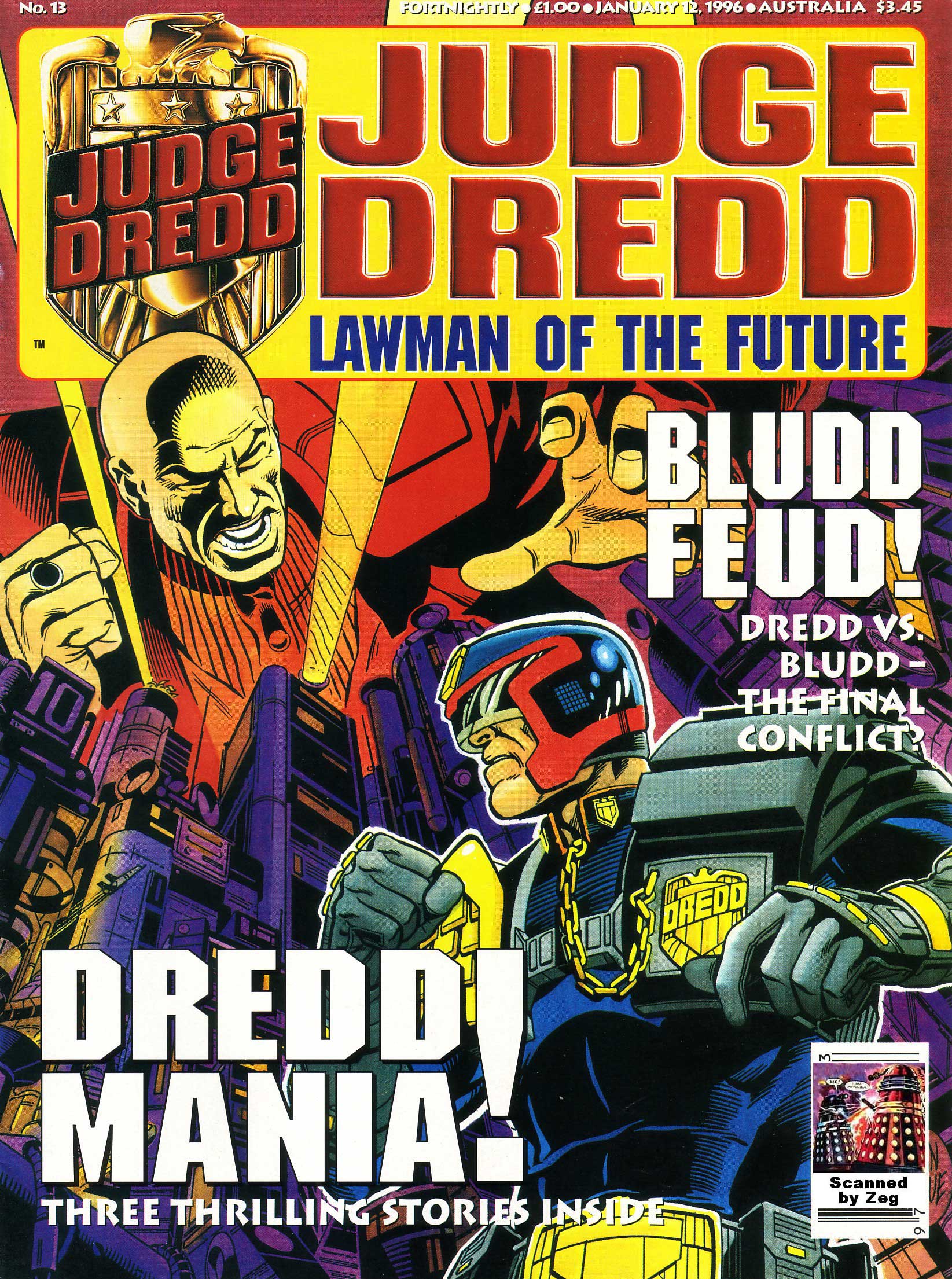 Read online Judge Dredd Lawman of the Future comic -  Issue #13 - 1