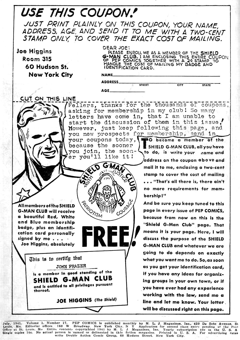 Read online Pep Comics comic -  Issue #17 - 3