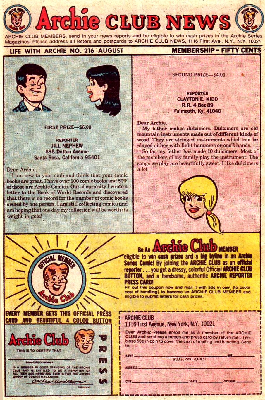 Read online Life With Archie (1958) comic -  Issue #216 - 26