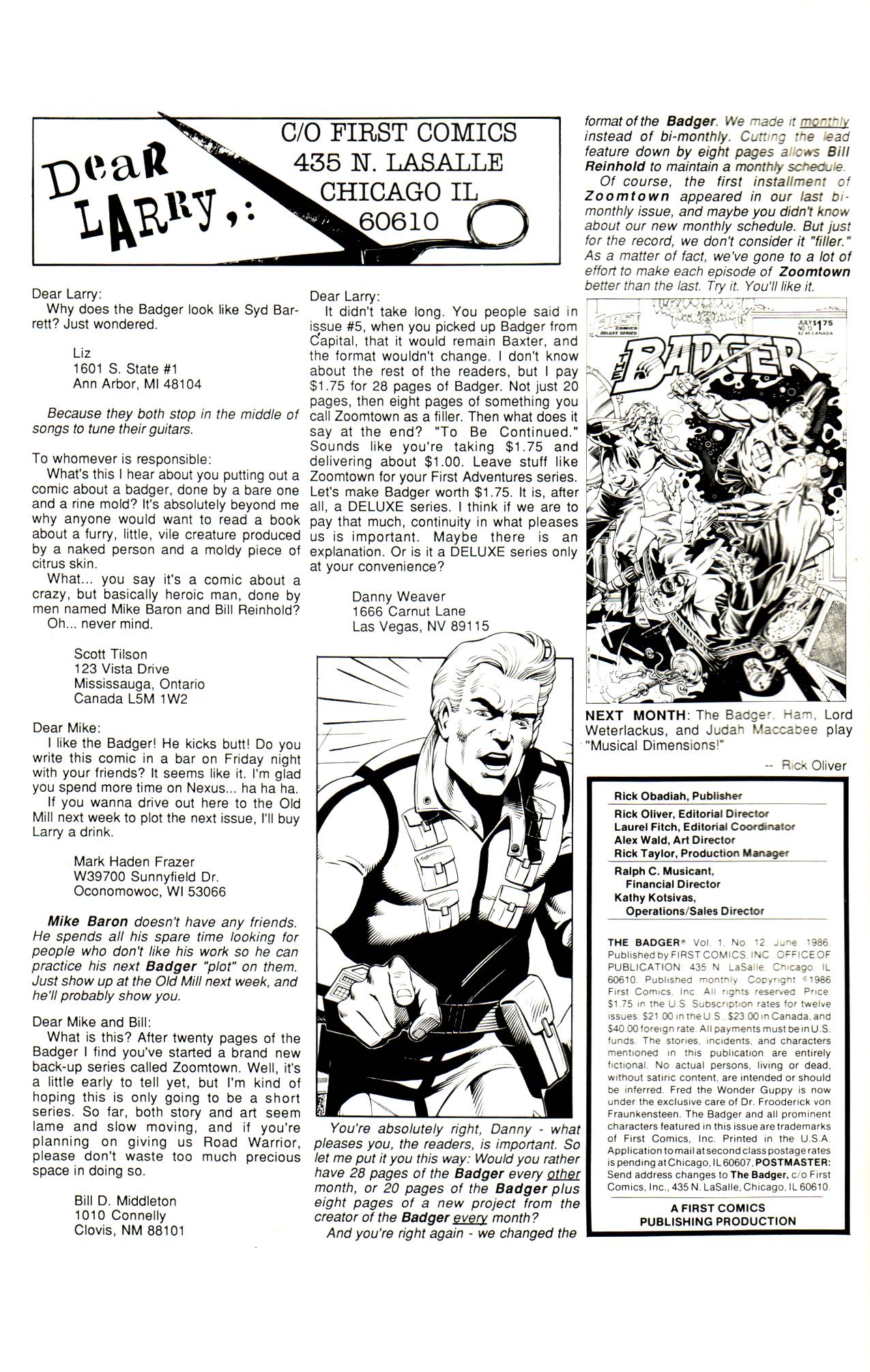 Read online The Badger comic -  Issue #12 - 2