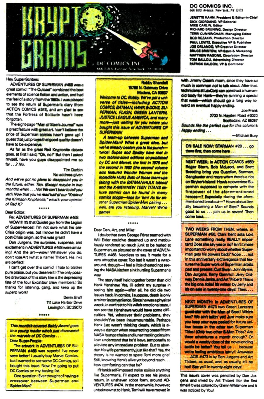 Read online Adventures of Superman (1987) comic -  Issue #472 - 24