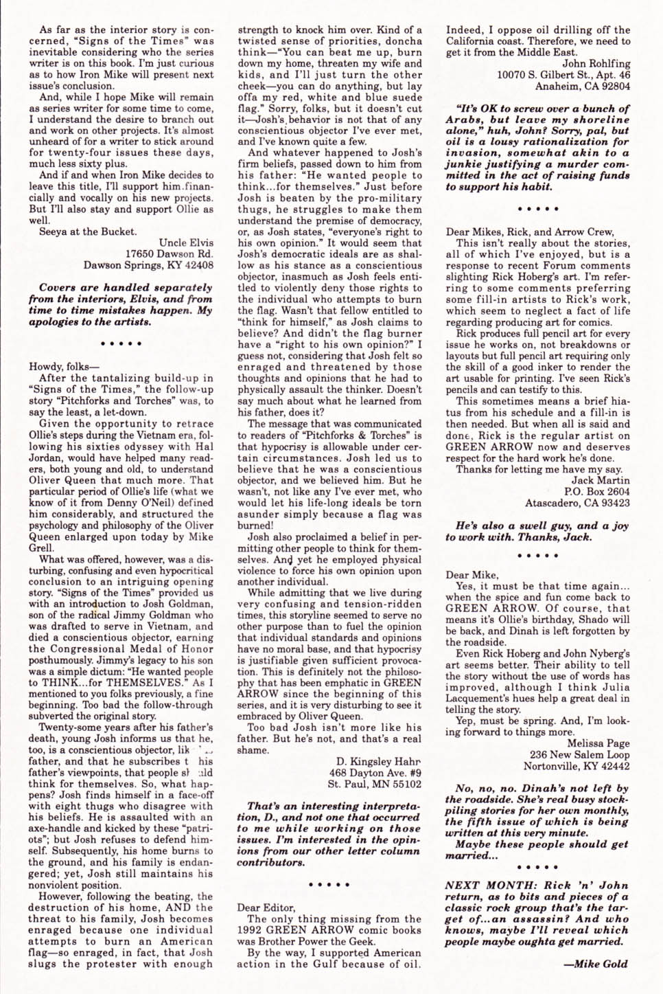 Read online Green Arrow (1988) comic -  Issue #68 - 25