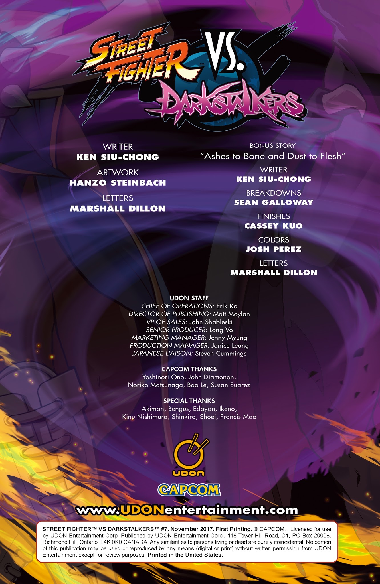 Read online Street Fighter VS Darkstalkers comic -  Issue #7 - 2
