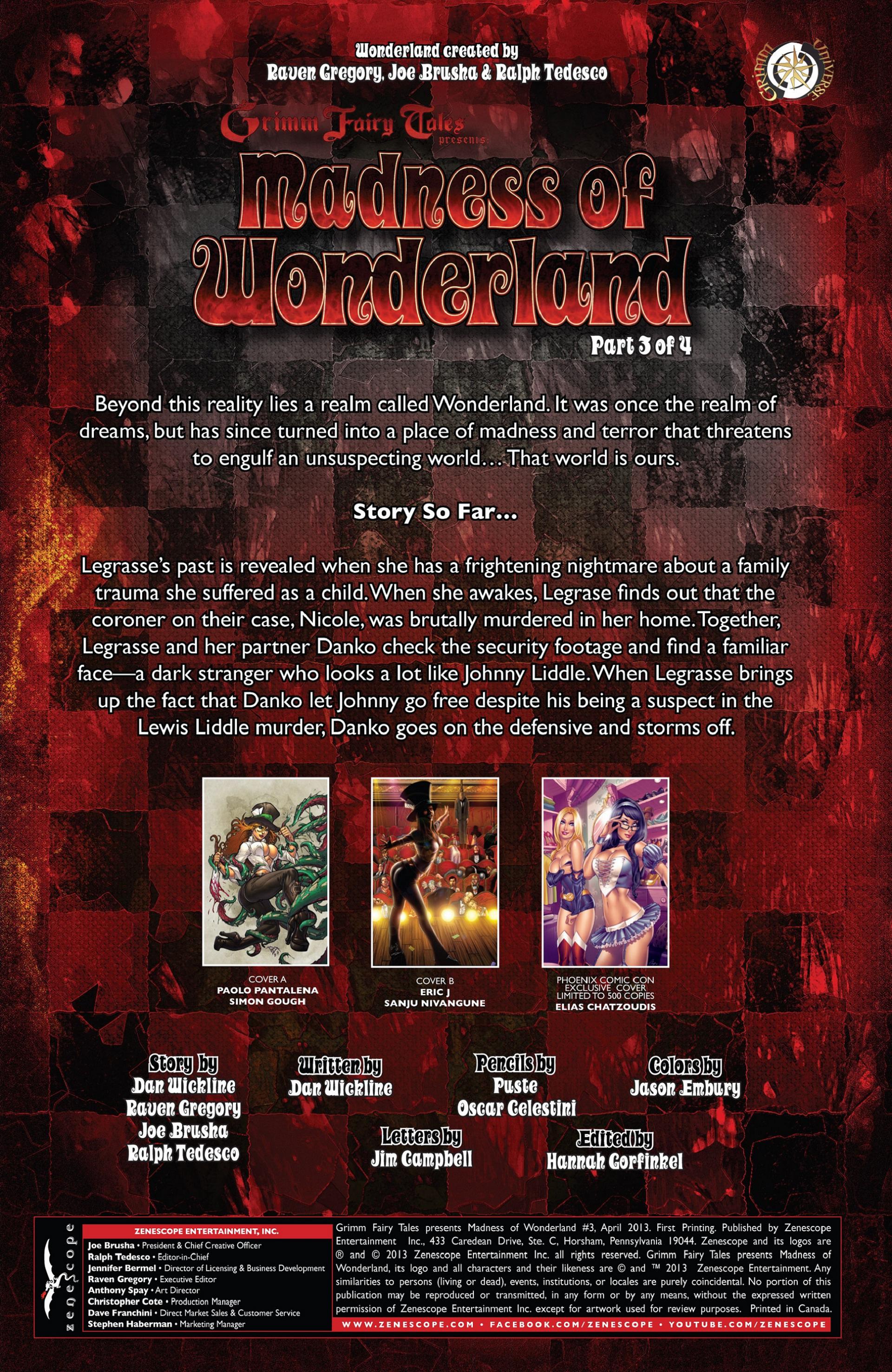 Read online Grimm Fairy Tales presents Madness of Wonderland comic -  Issue #3 - 2