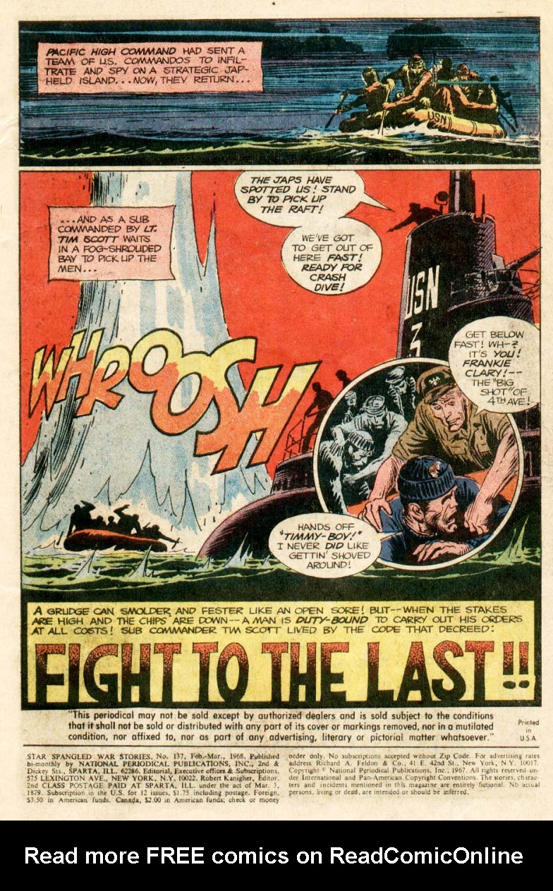 Read online Star Spangled War Stories (1952) comic -  Issue #137 - 3