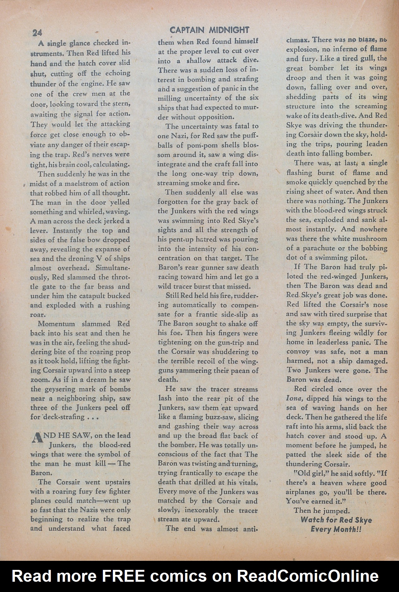 Read online Captain Midnight (1942) comic -  Issue #7 - 24