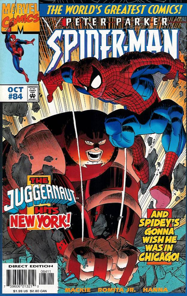 Read online Spider-Man (1990) comic -  Issue #84 - Nothing Stops The Juggernaut - 1