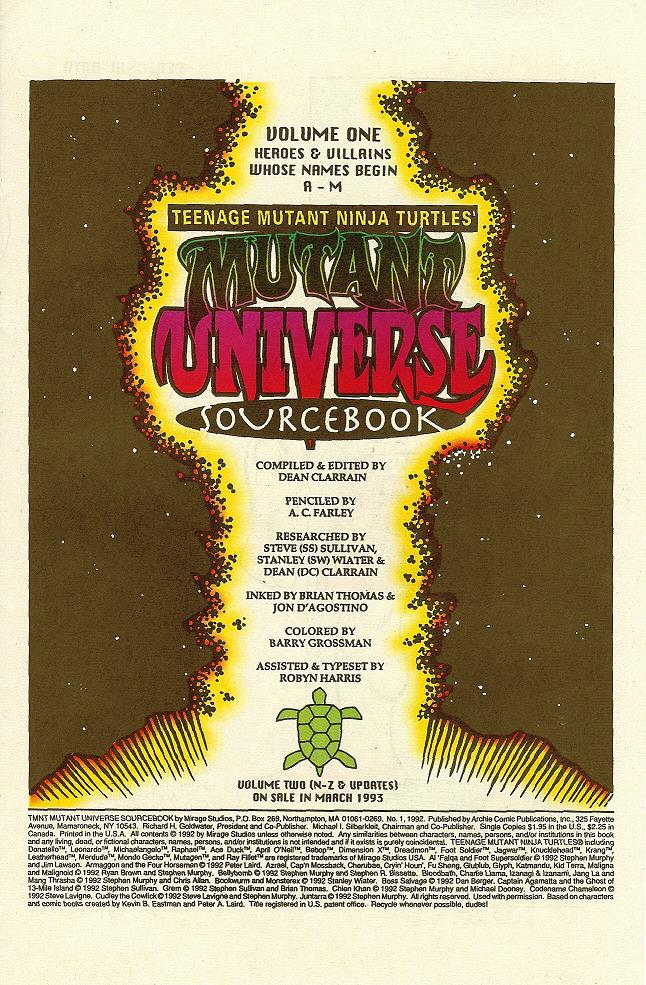 Read online Teenage Mutant Ninja Turtles Mutant Universe Sourcebook comic -  Issue #1 - 2