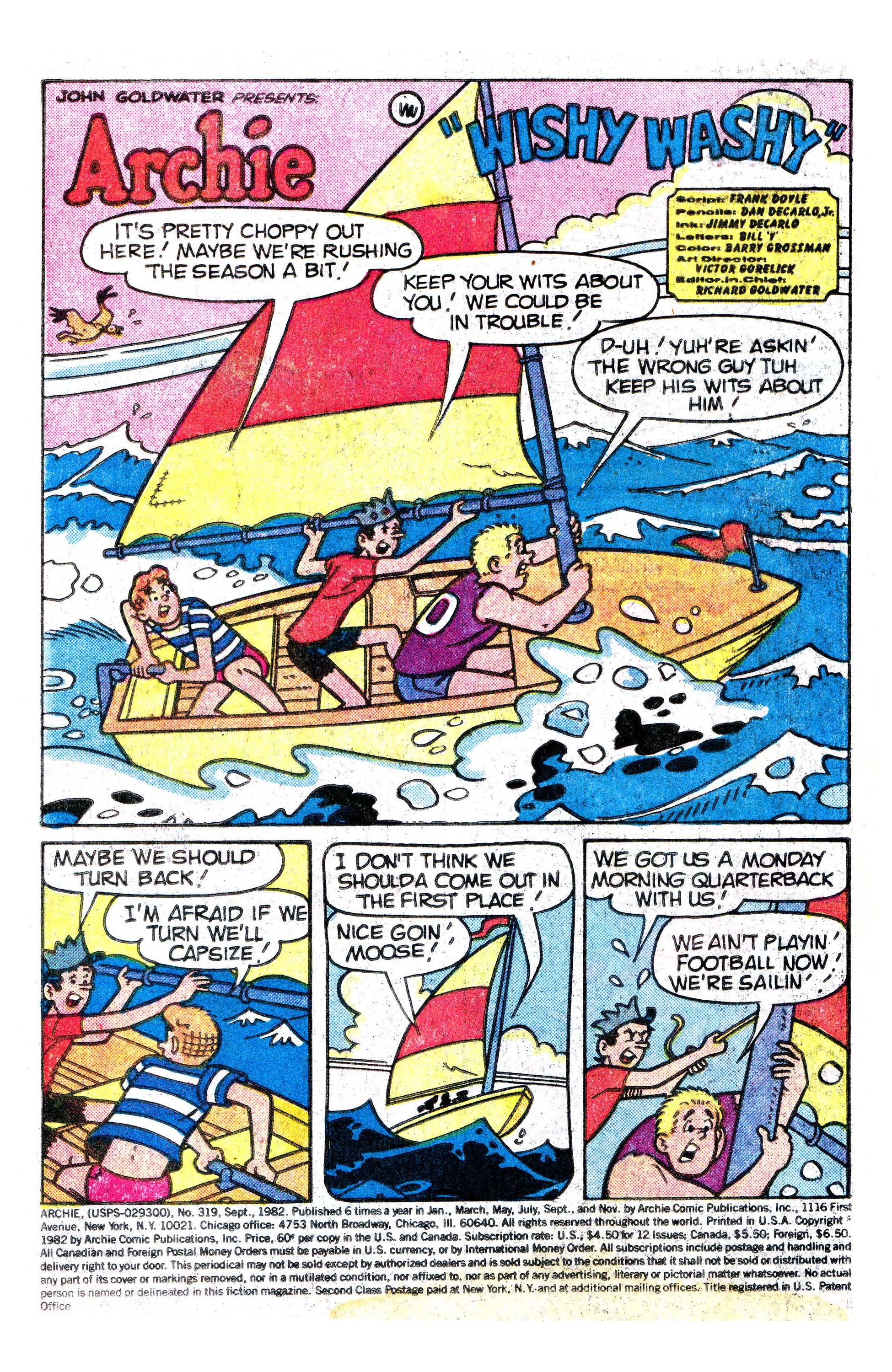 Read online Archie (1960) comic -  Issue #319 - 2