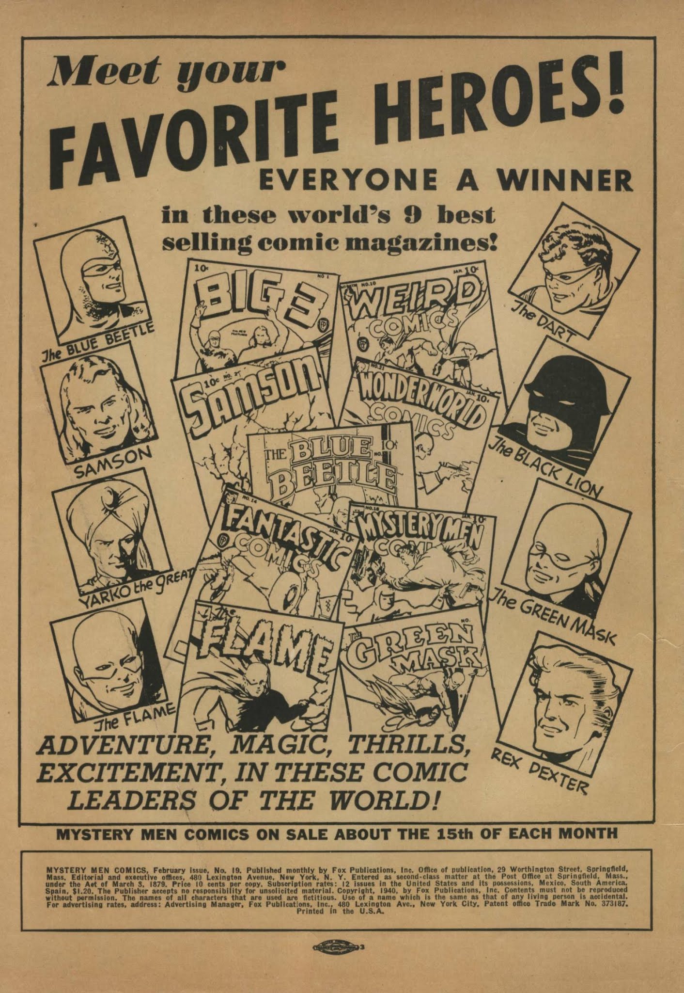 Read online Mystery Men Comics comic -  Issue #19 - 2