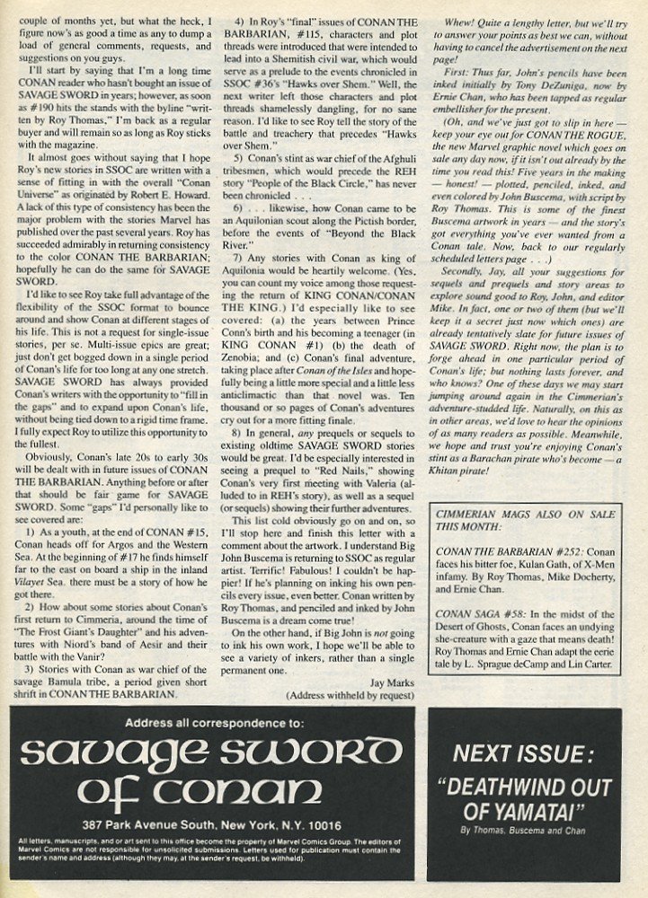 Read online The Savage Sword Of Conan comic -  Issue #193 - 65