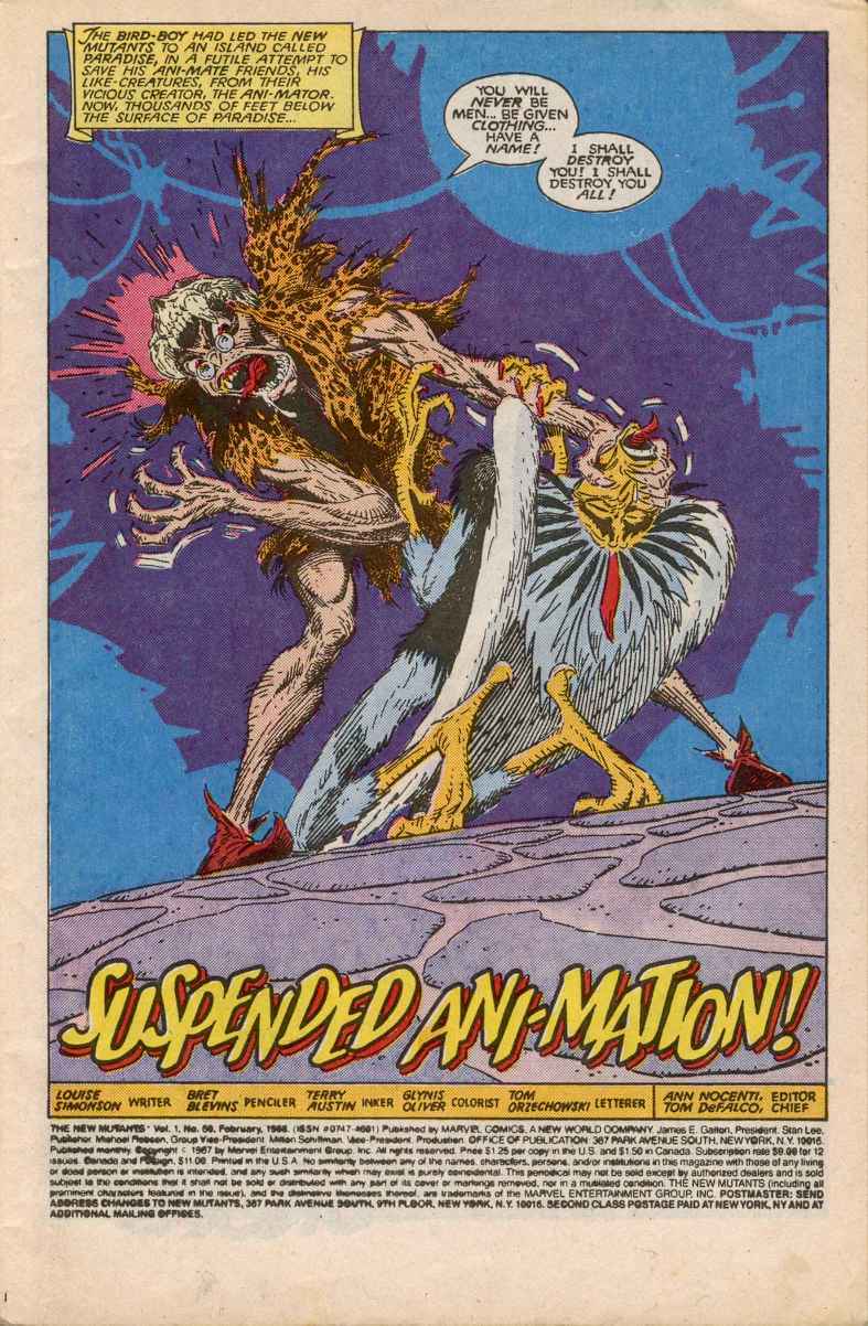 Read online The New Mutants comic -  Issue #60 - 2