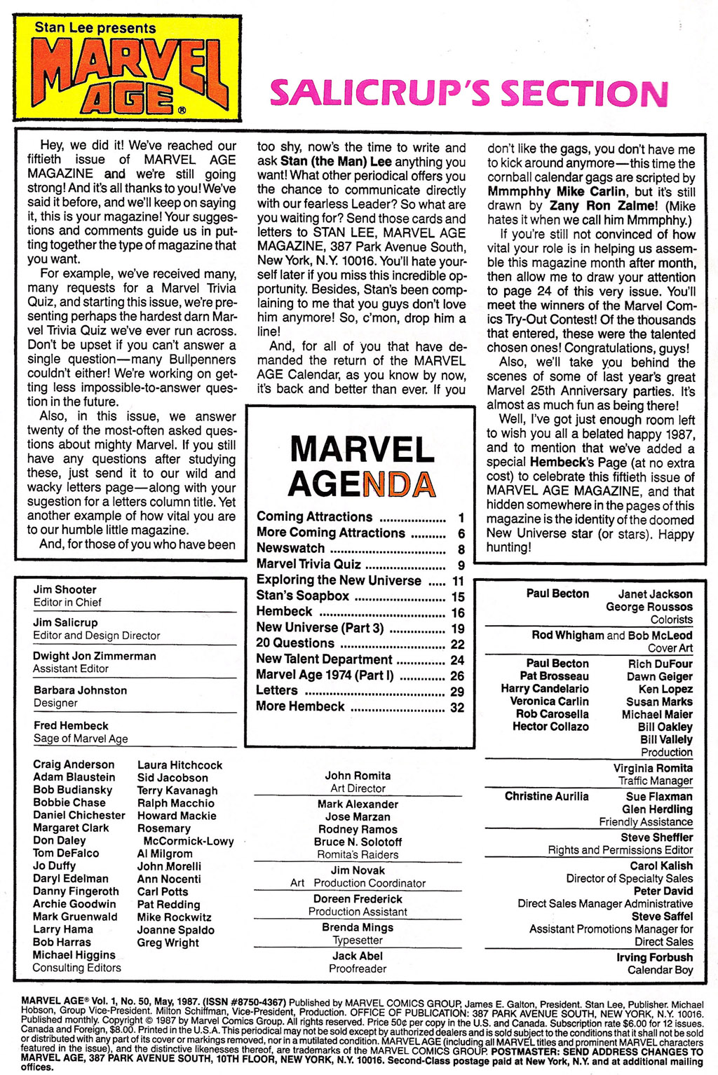 Read online Marvel Age comic -  Issue #50 - 2