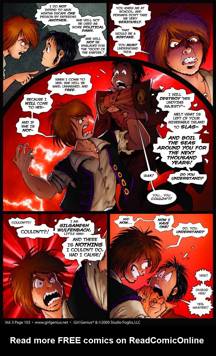 Read online Girl Genius (2002) comic -  Issue #5 - 104