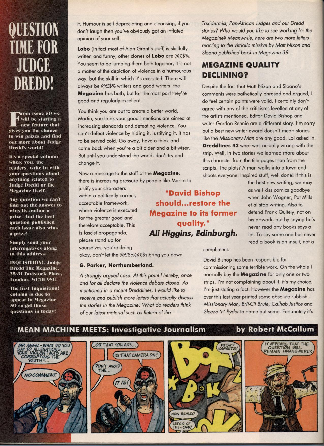 Read online Judge Dredd: The Megazine (vol. 2) comic -  Issue #46 - 42