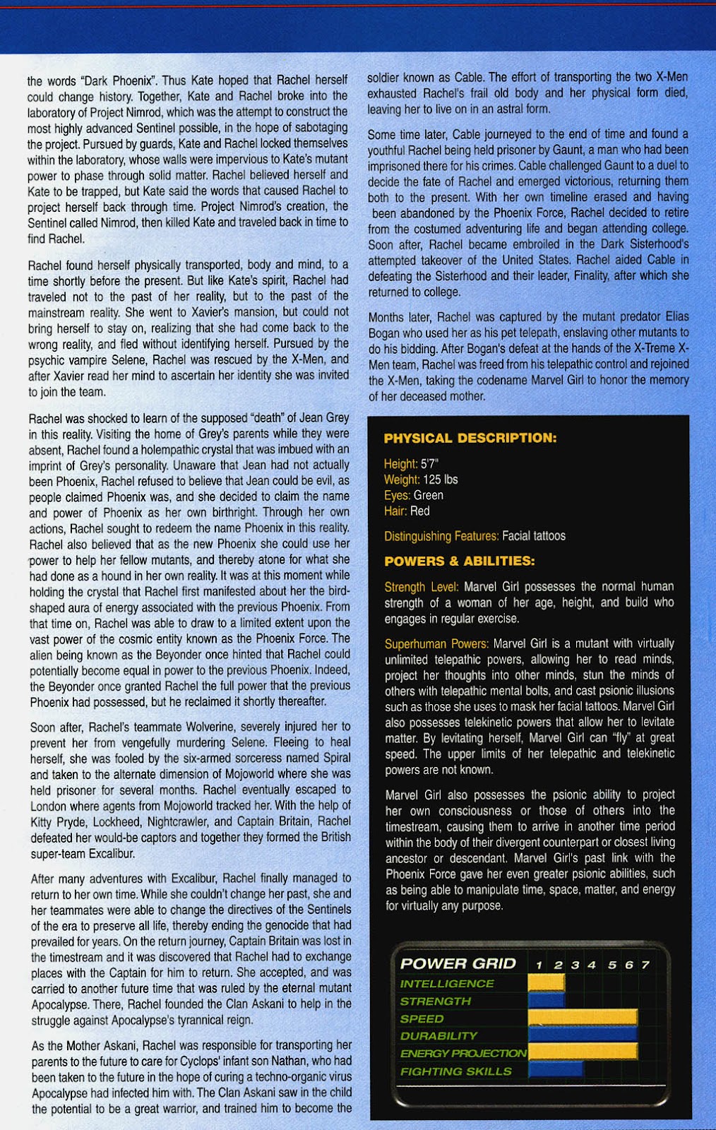 Official Handbook of the Marvel Universe: X-Men 2004 issue Full - Page 20