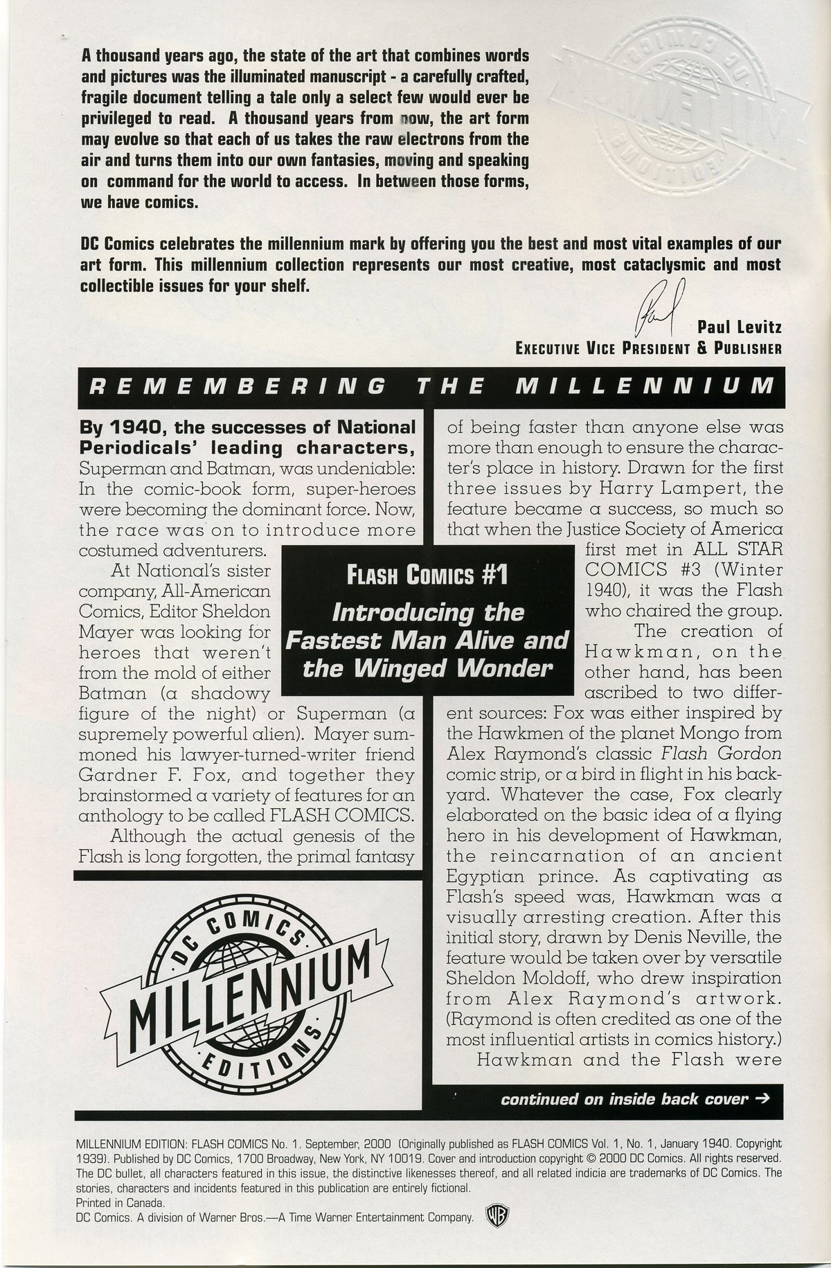 Read online Millennium Edition: Flash Comics 1 comic -  Issue # Full - 2