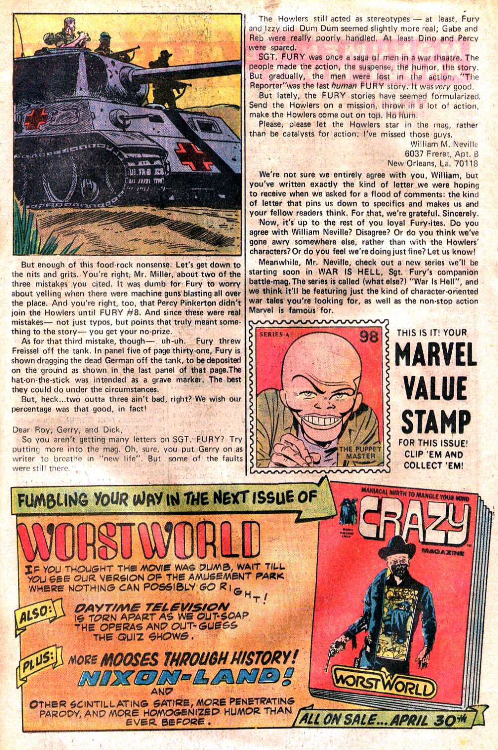 Read online Sgt. Fury comic -  Issue #120 - 21
