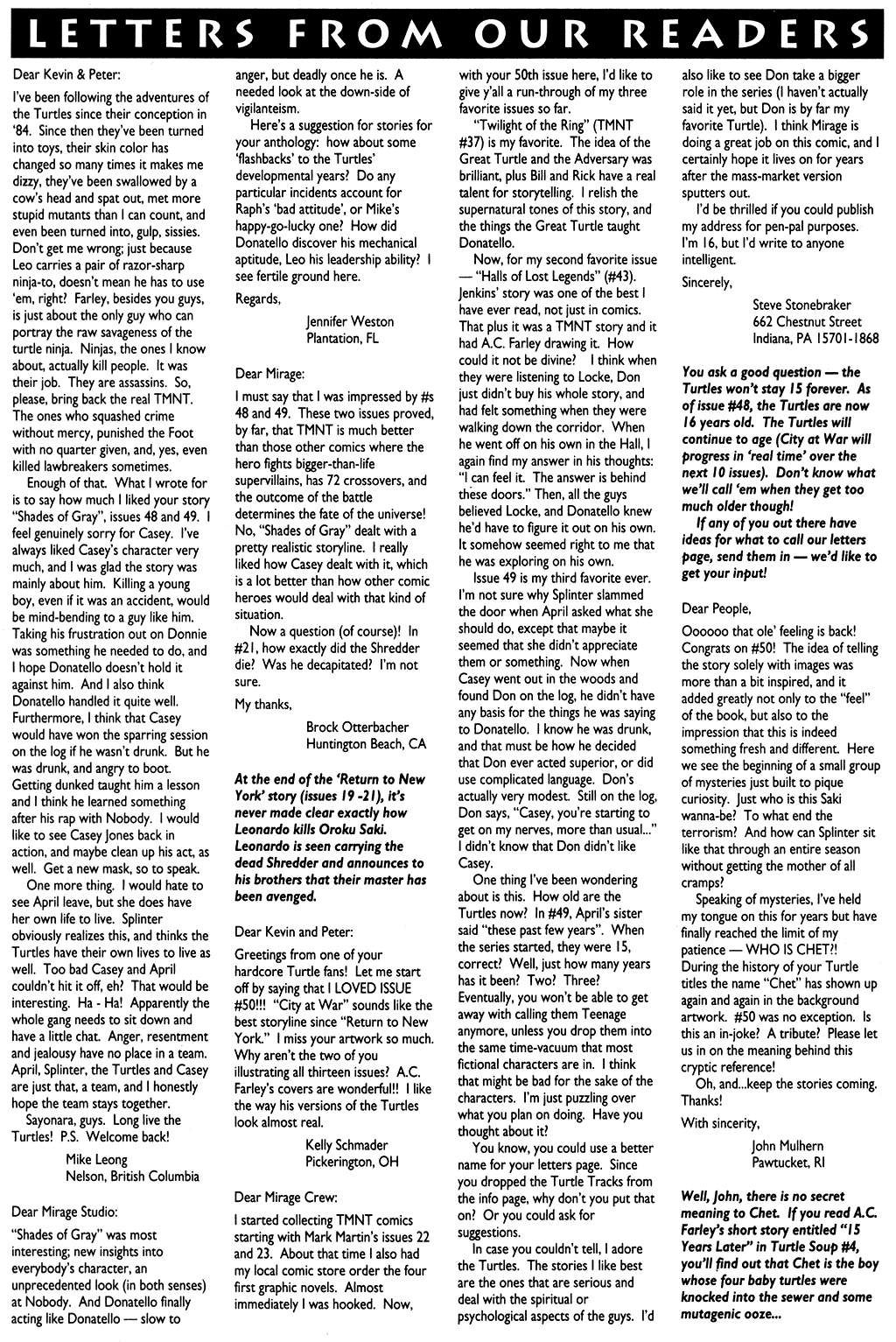 Read online Teenage Mutant Ninja Turtles (1984) comic -  Issue #52 - 28