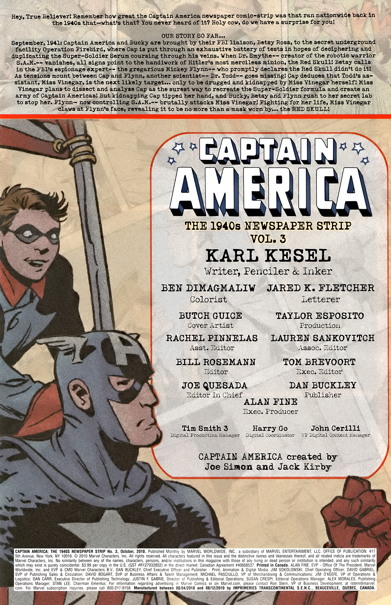 Read online Captain America: The 1940s Newspaper Strip comic -  Issue #3 - 2