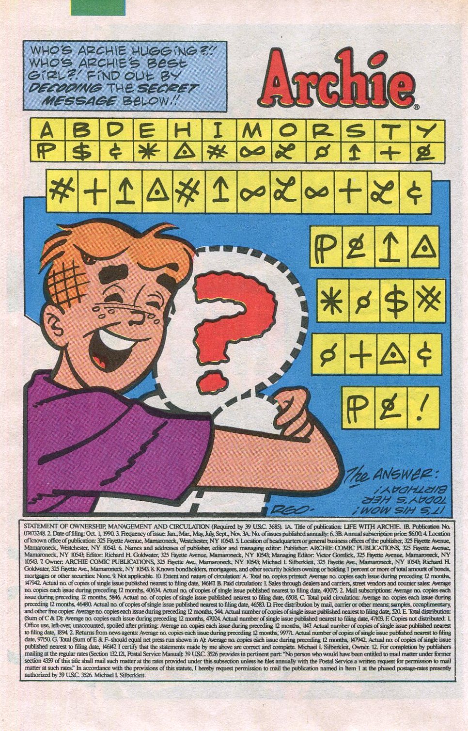 Read online Life With Archie (1958) comic -  Issue #284 - 10
