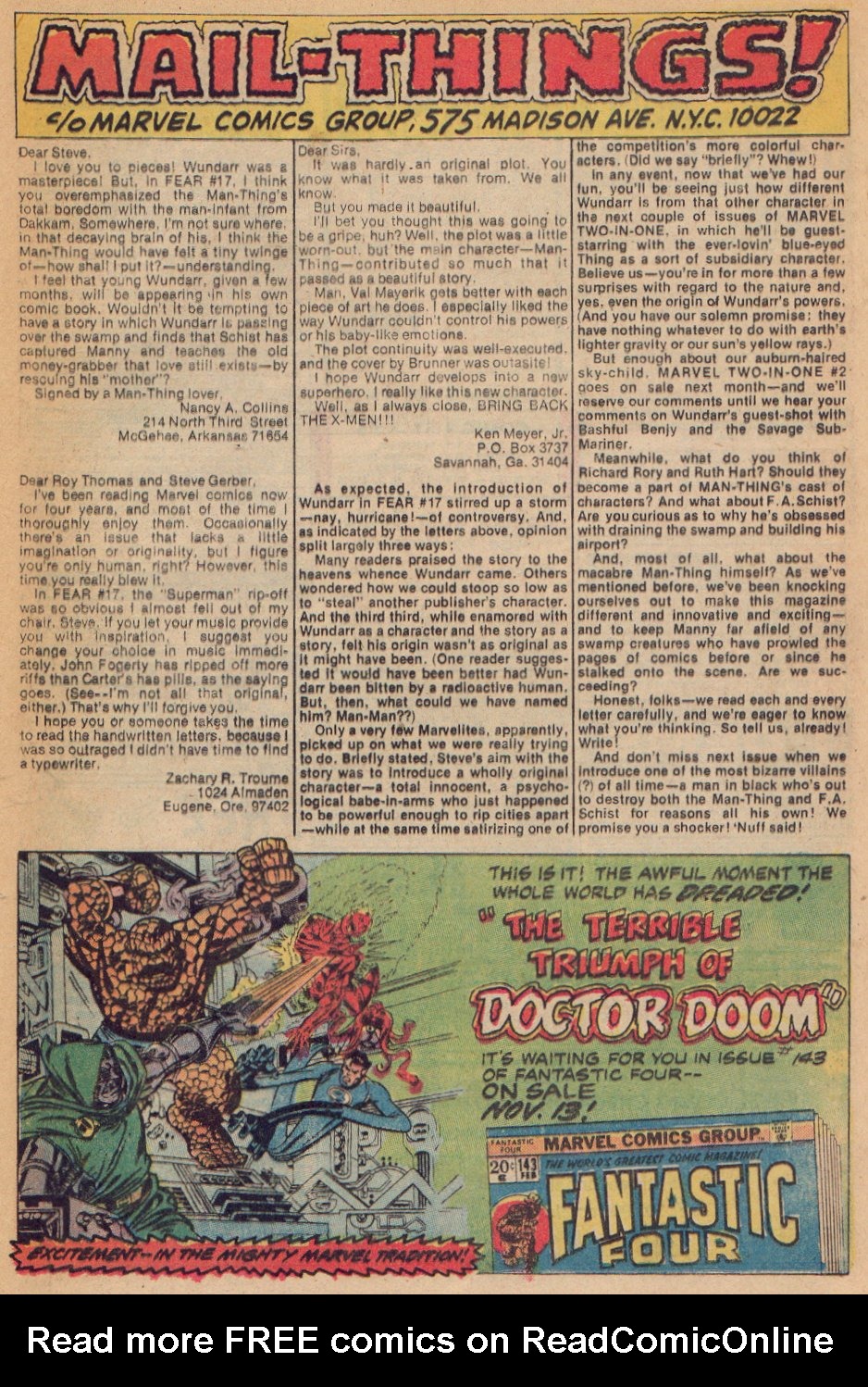 Read online Man-Thing (1974) comic -  Issue #2 - 14