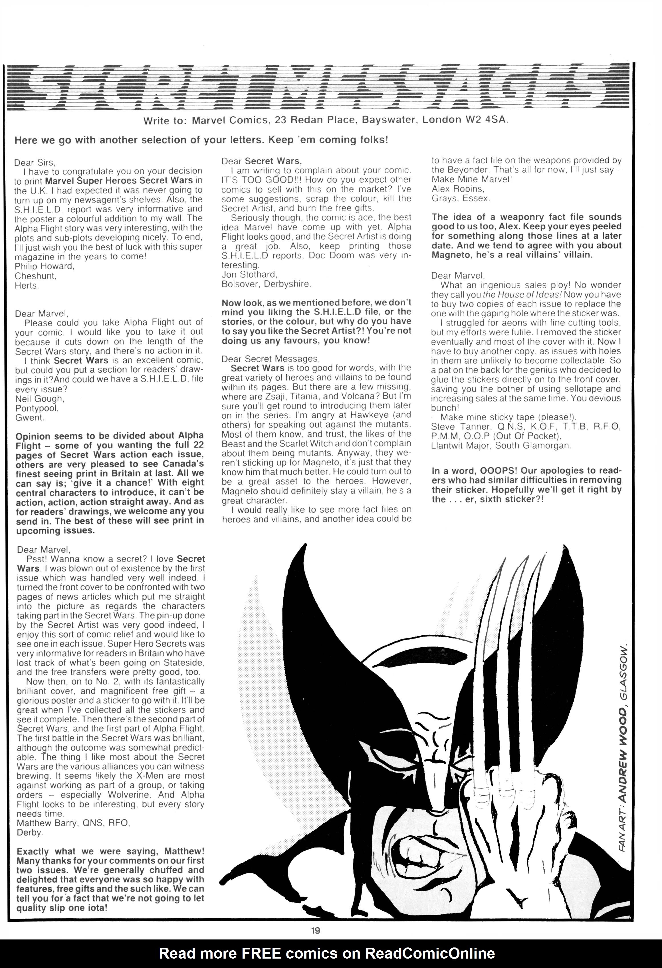 Read online Secret Wars (1985) comic -  Issue #6 - 19