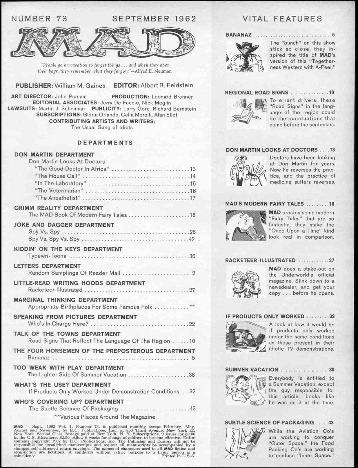 Read online MAD comic -  Issue #73 - 3