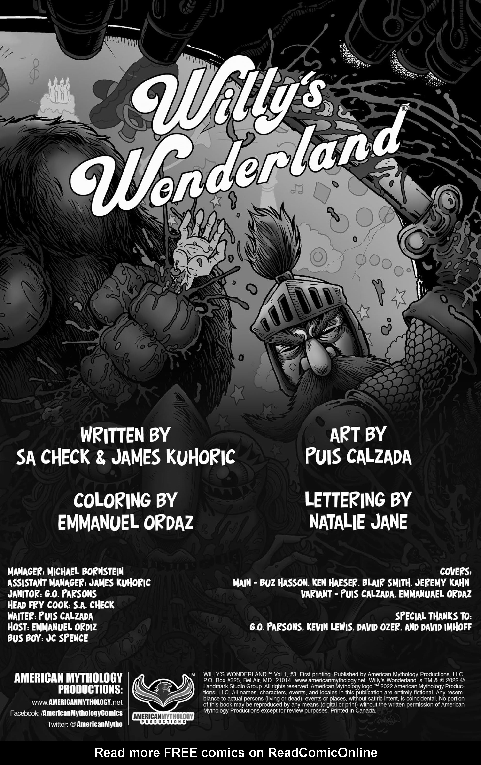 Read online Willy's Wonderland comic -  Issue #3 - 2