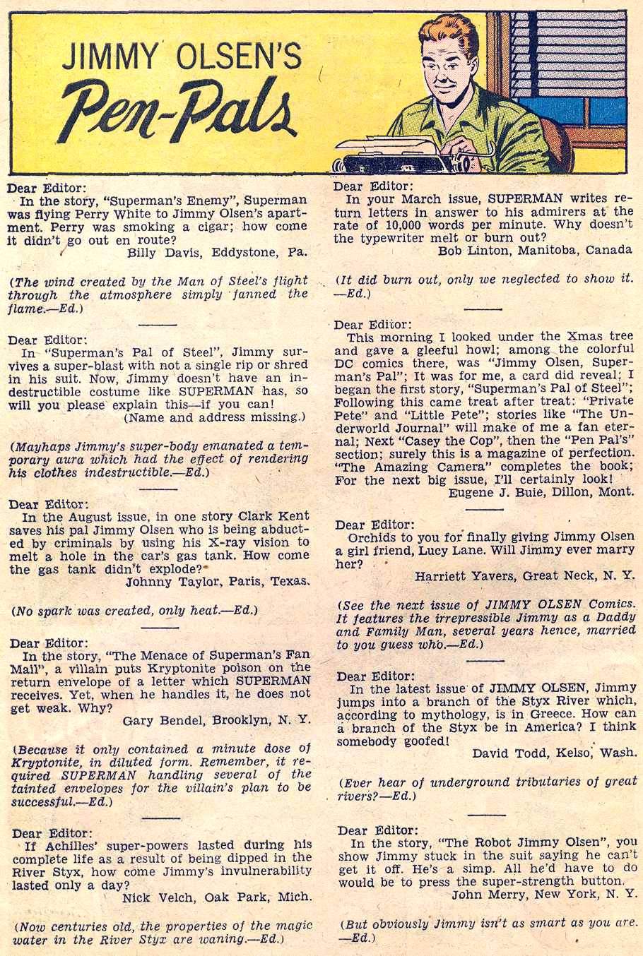 Read online Superman's Pal Jimmy Olsen comic -  Issue #37 - 22