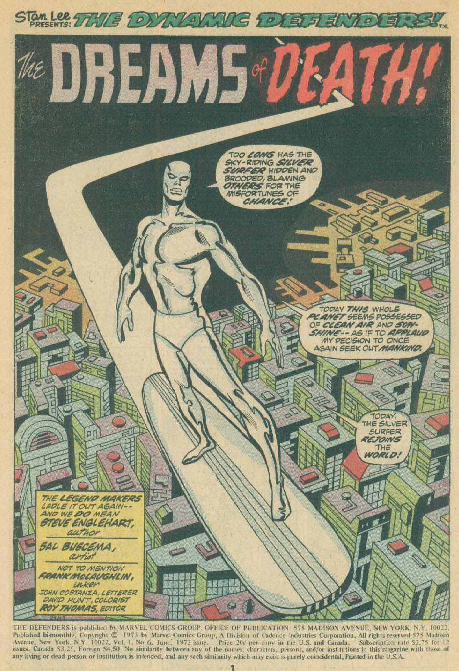 Read online The Defenders (1972) comic -  Issue #6 - 2