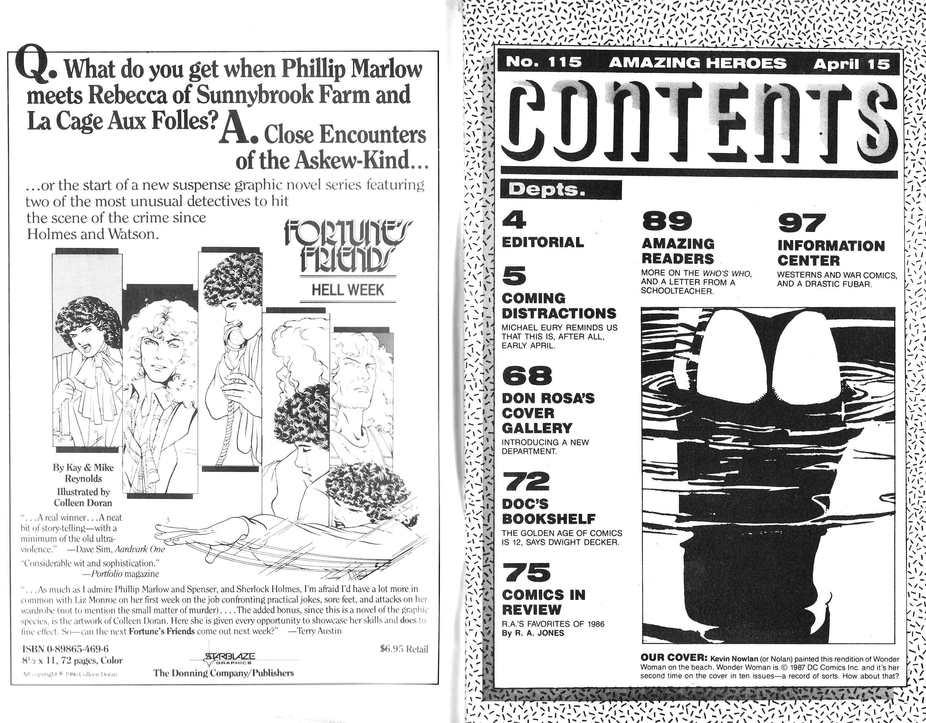 Read online Amazing Heroes comic -  Issue #115 - 2