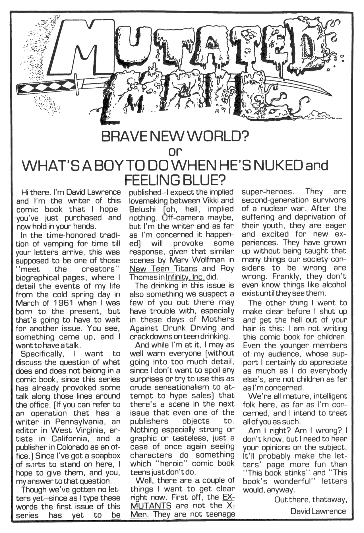 Read online Ex-Mutants (1986) comic -  Issue #2 - 28