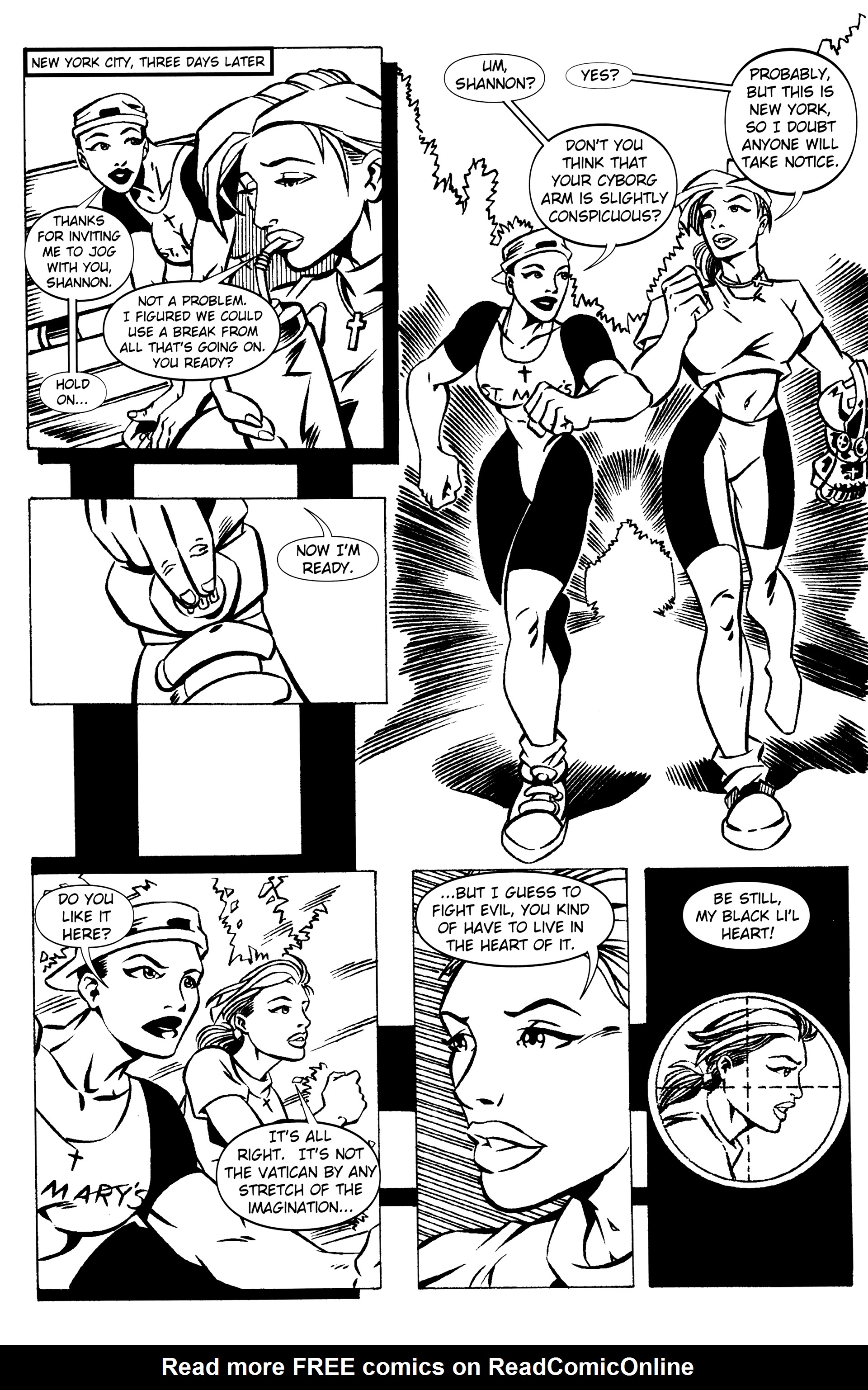 Read online Warrior Nun: Black & White comic -  Issue #8 - 13