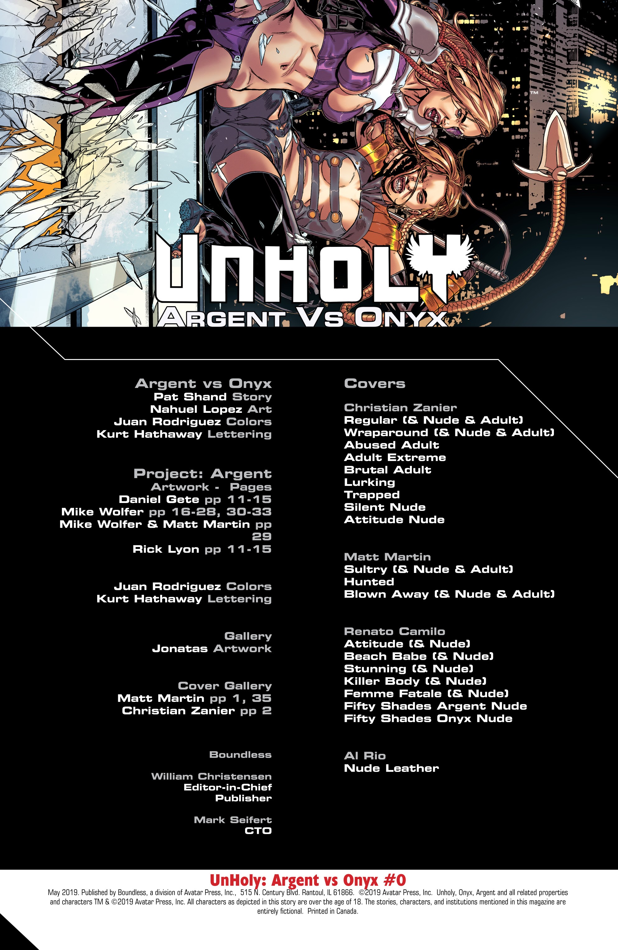 Read online Unholy: Argent vs Onyx comic -  Issue #0 - 2