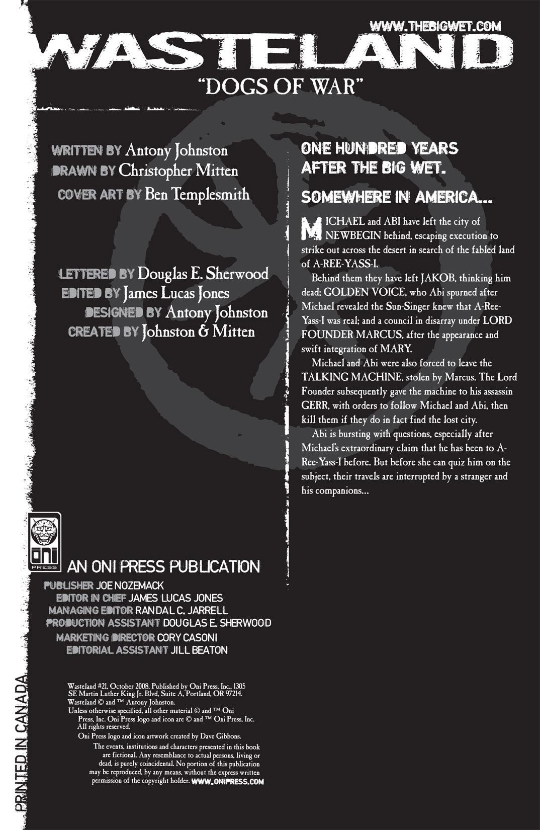 Read online Wasteland (2006) comic -  Issue #21 - 2