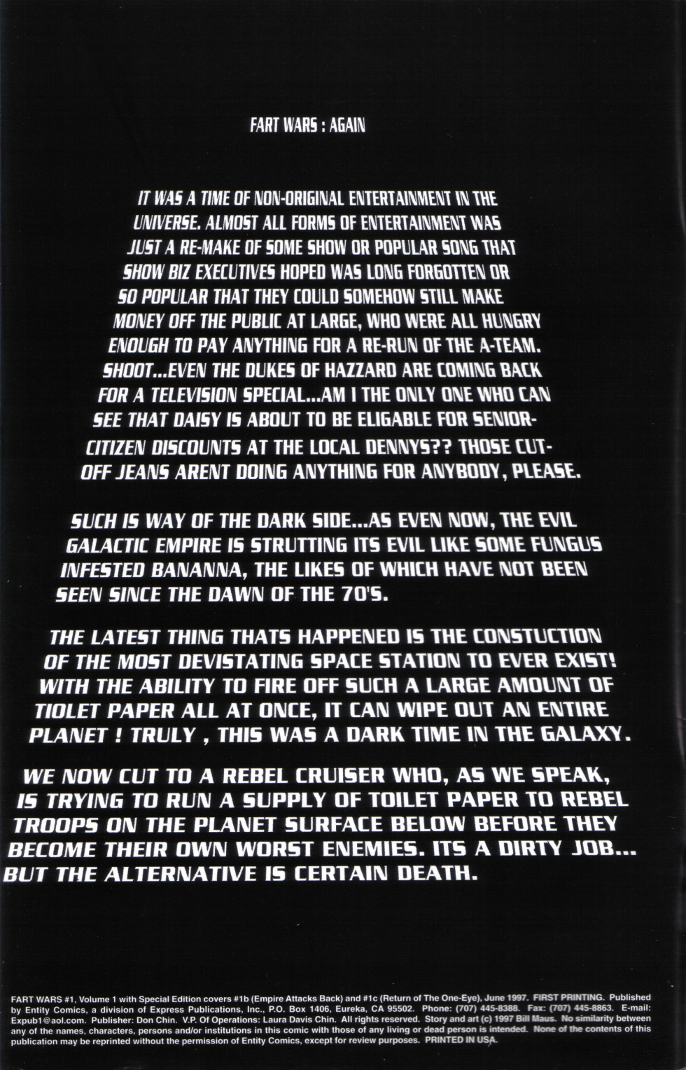 Read online Fart Wars comic -  Issue # Full - 4