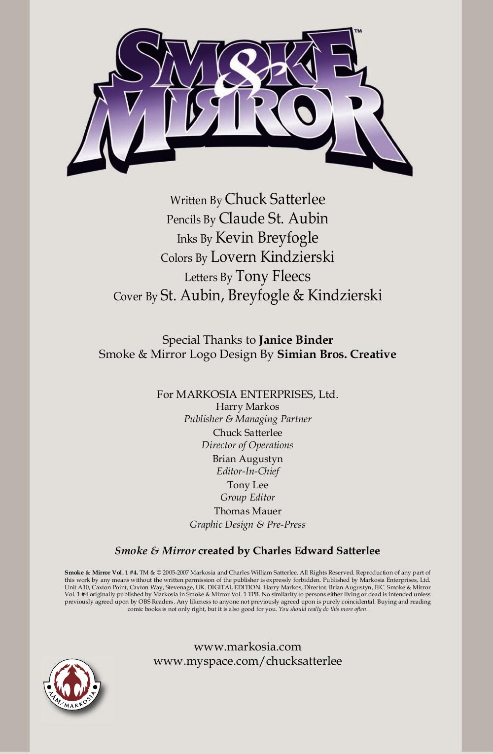 Read online Smoke & Mirror comic -  Issue #4 - 2