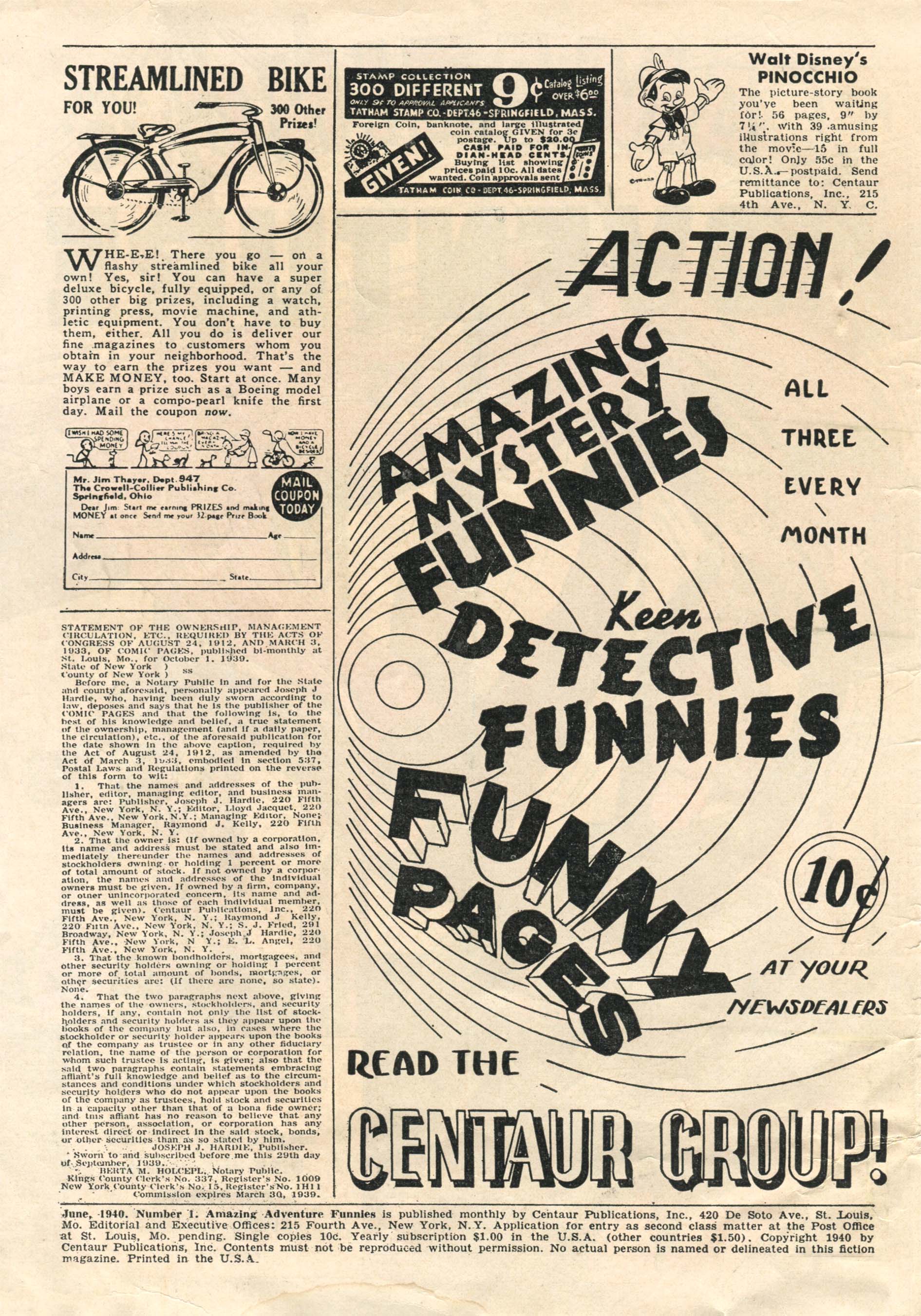 Read online Amazing Adventure Funnies comic -  Issue #1 - 2