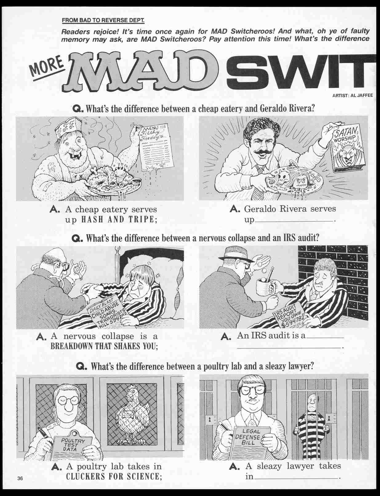 Read online MAD comic -  Issue #295 - 38