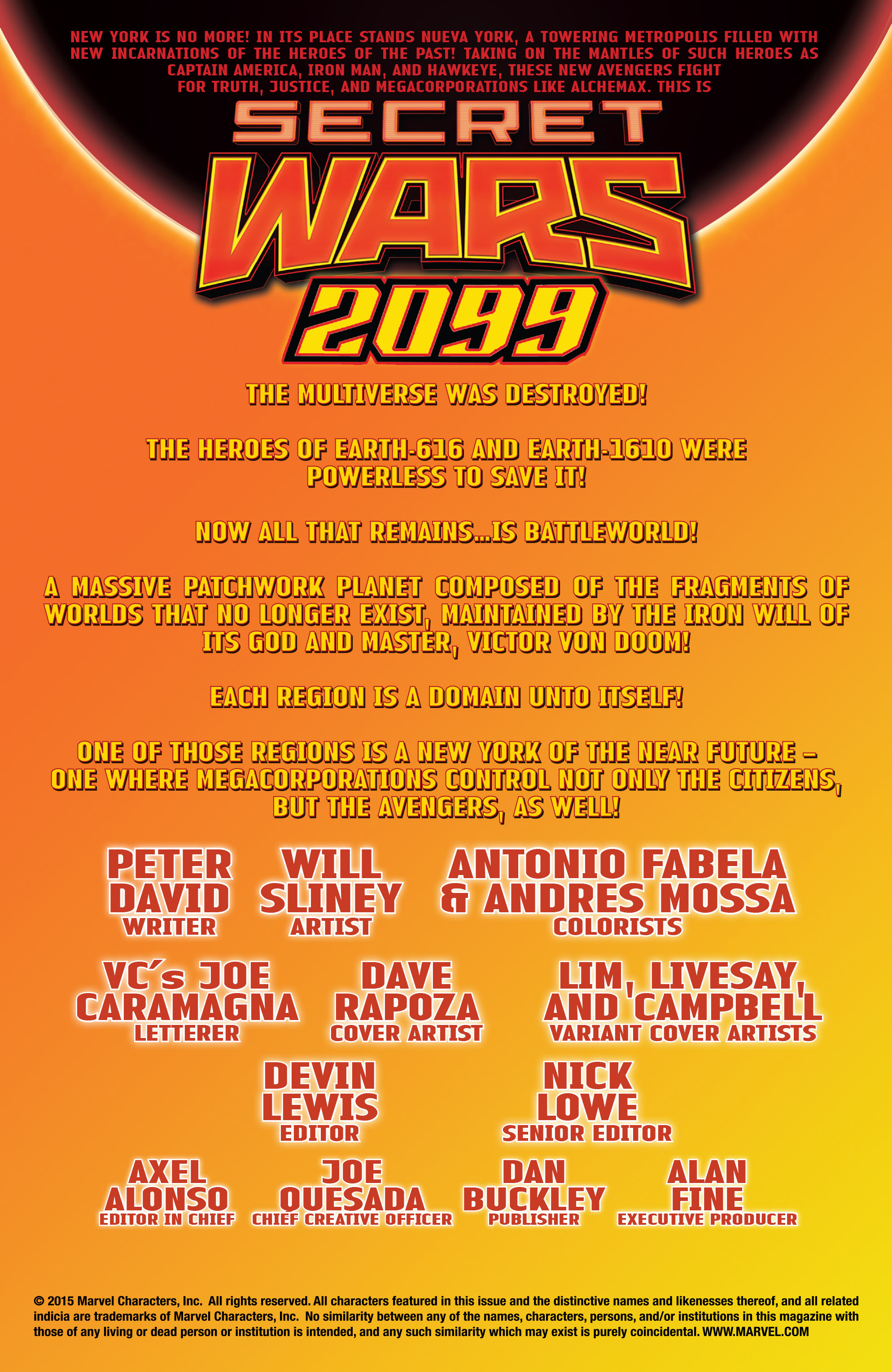 Read online Secret Wars 2099 comic -  Issue #1 - 5