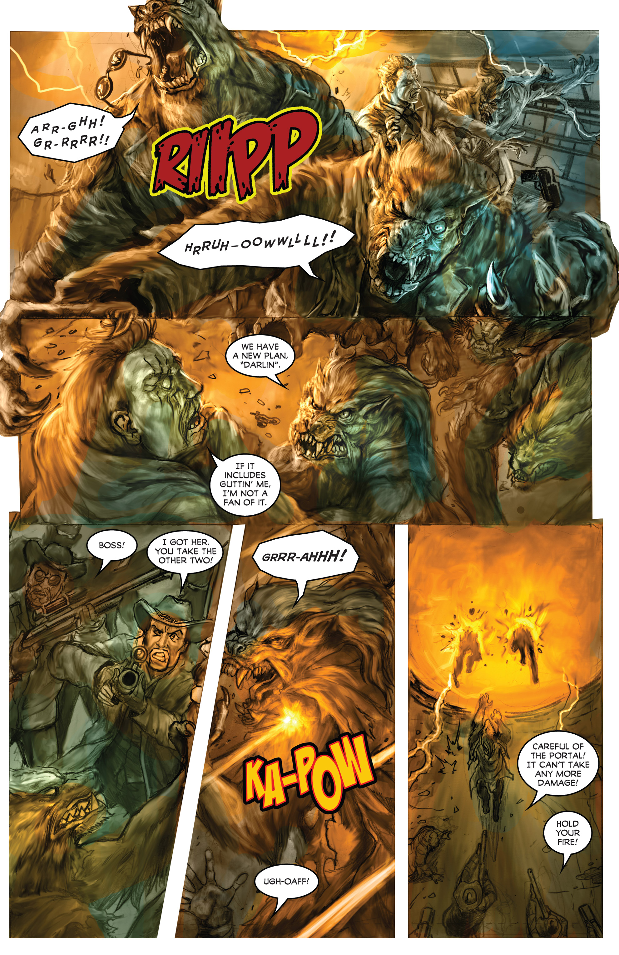 Read online American Mythology Dark: Werewolves vs Dinosaurs comic -  Issue #2 - 8