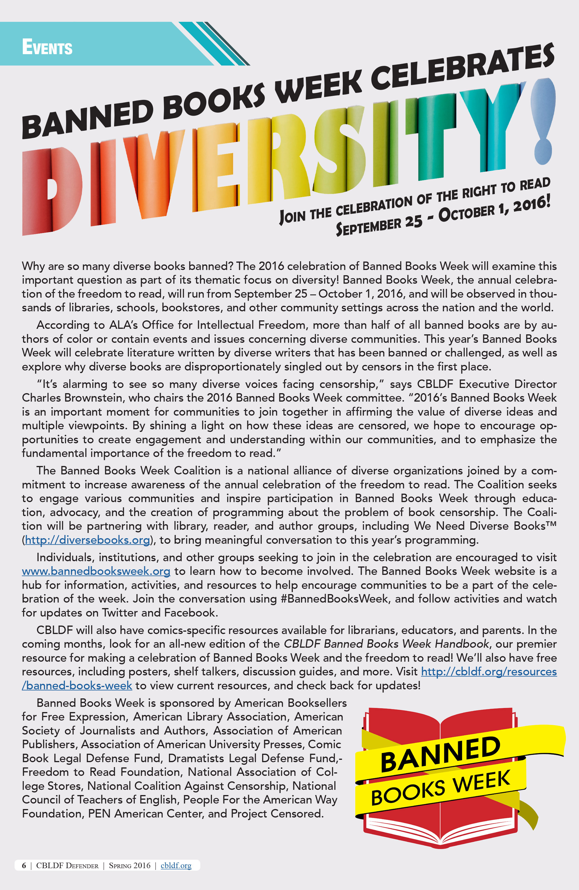 Read online CBLDF Defender comic -  Issue #5 - 6