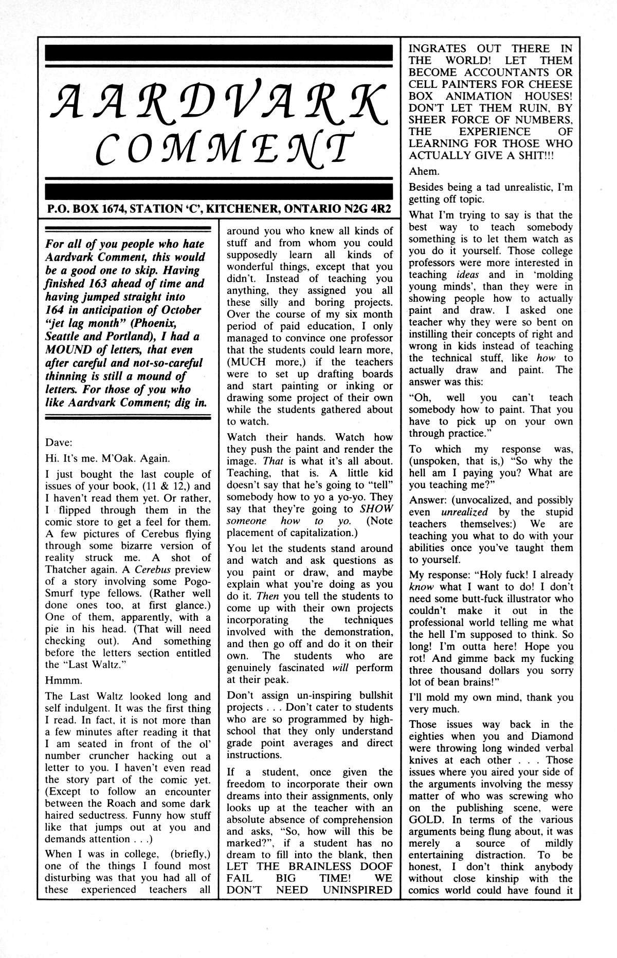 Read online Cerebus comic -  Issue #164 - 23